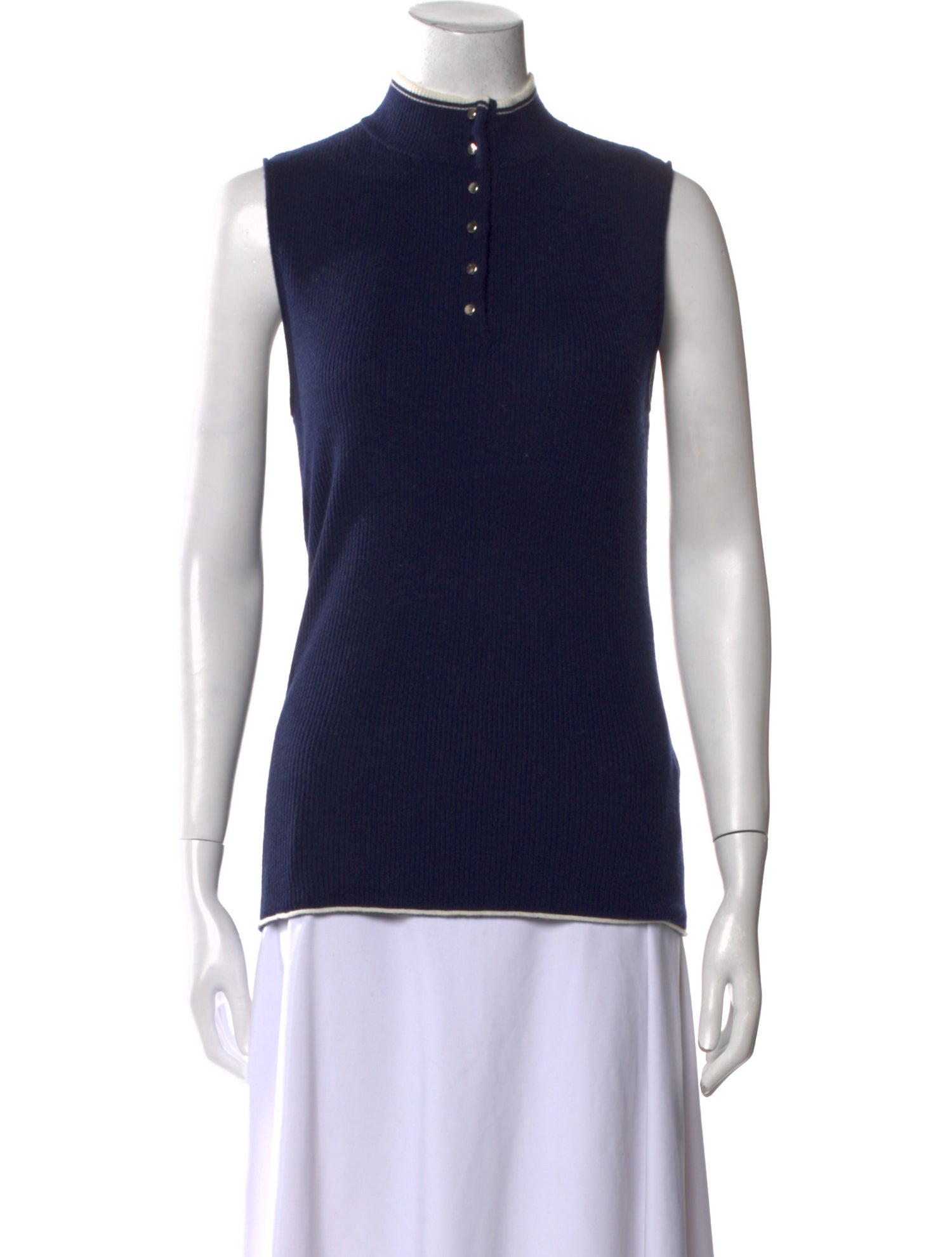 FRAME Mock Neck Sleeveless Top