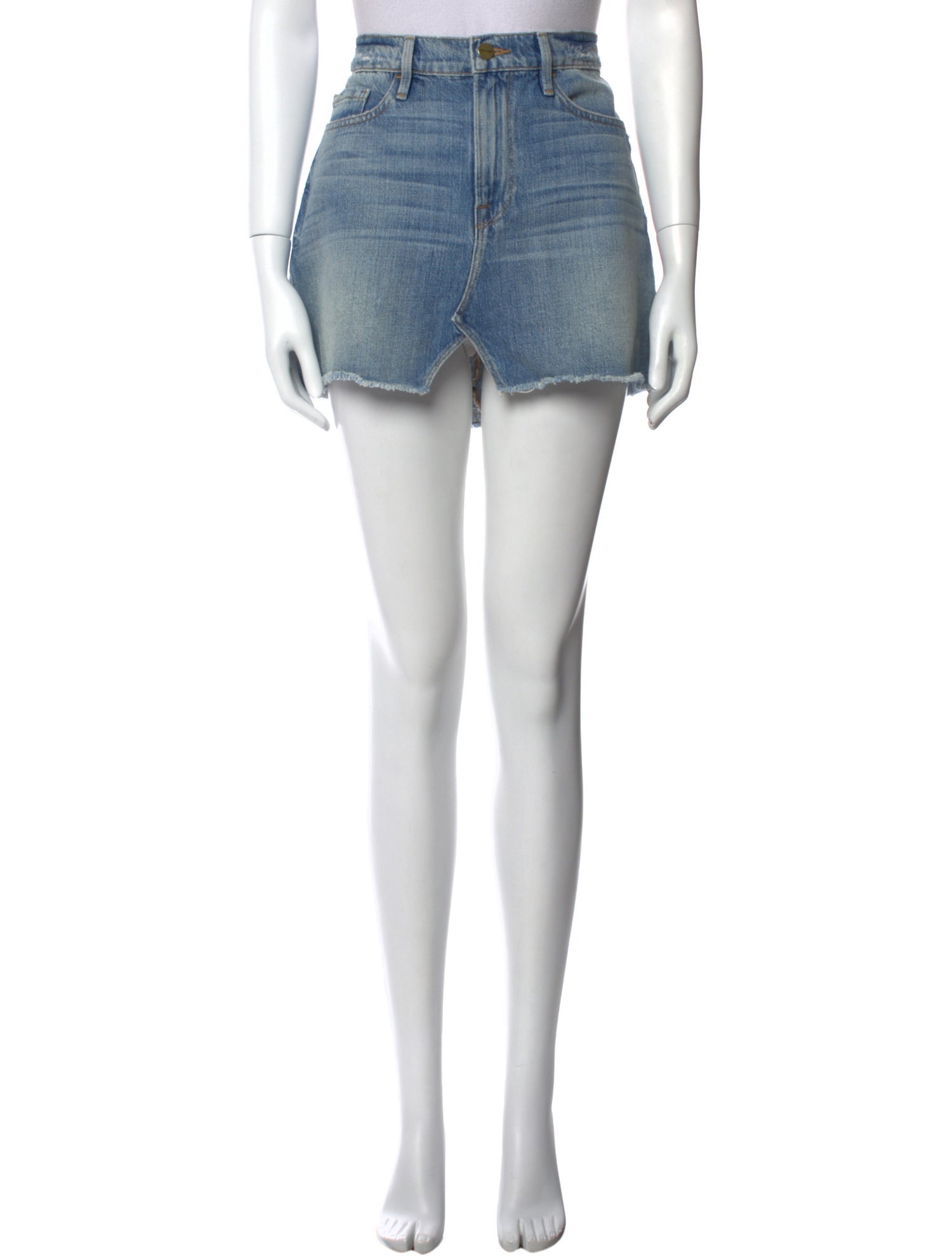 FRAME Distressed Accents Mini Skirt