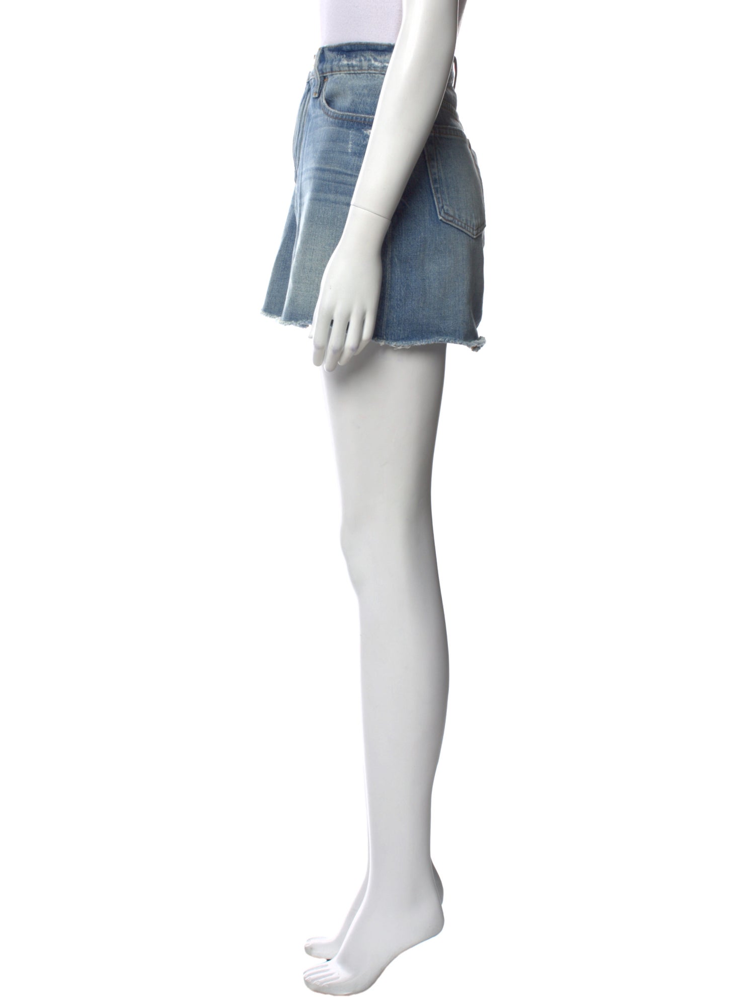 FRAME Distressed Accents Mini Skirt