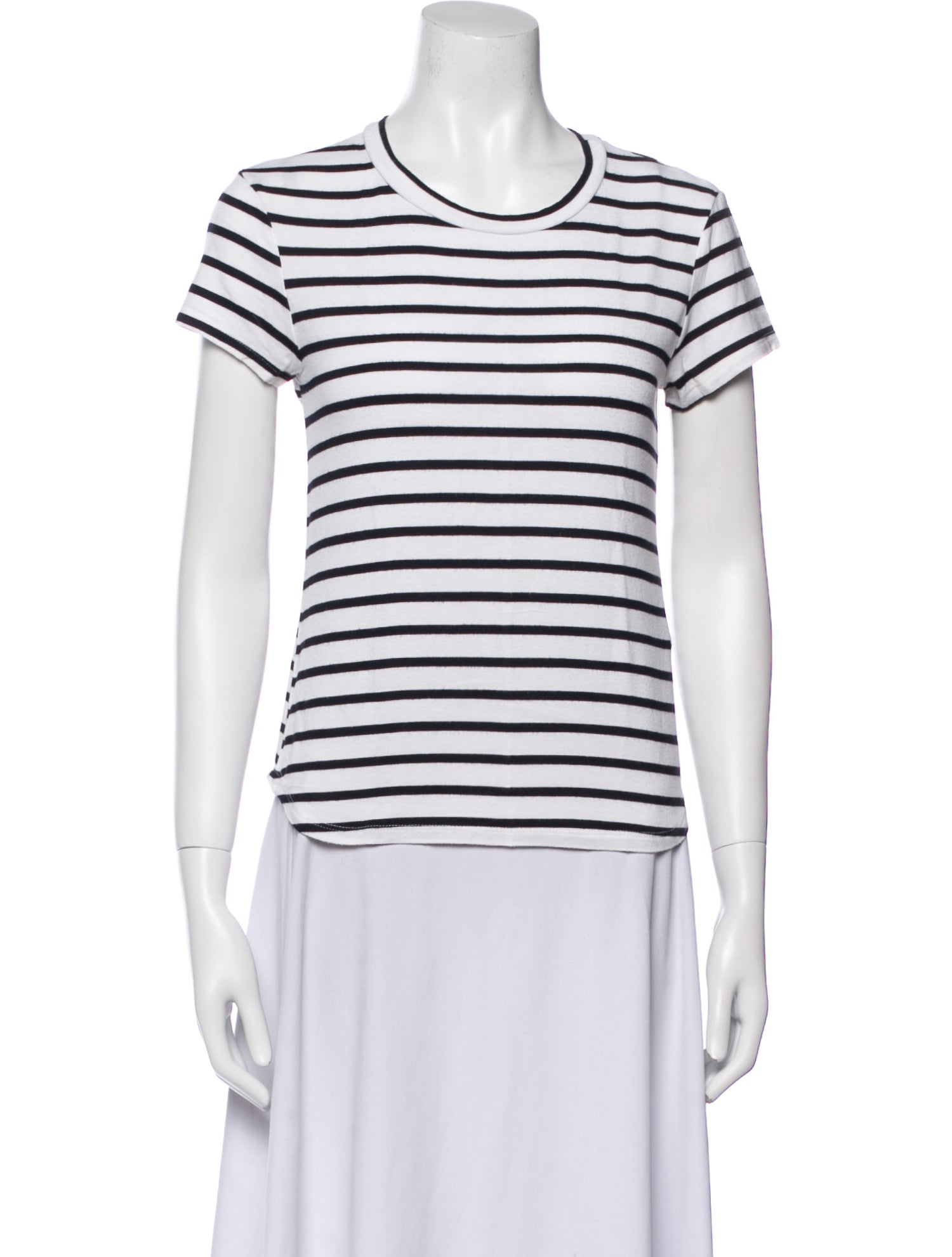 FRAME Striped Crew Neck T-Shirt