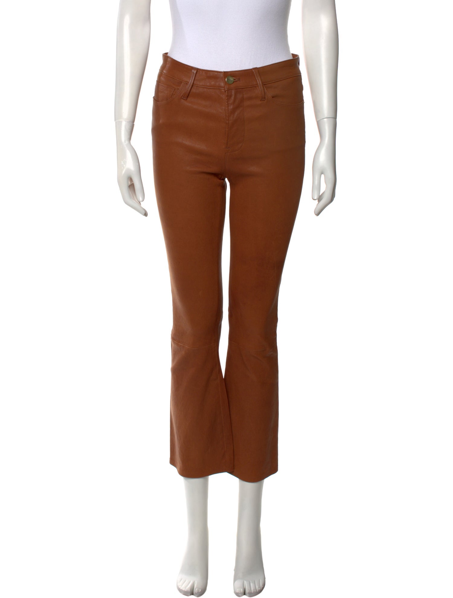 FRAME Lamb Leather Straight Leg Pants