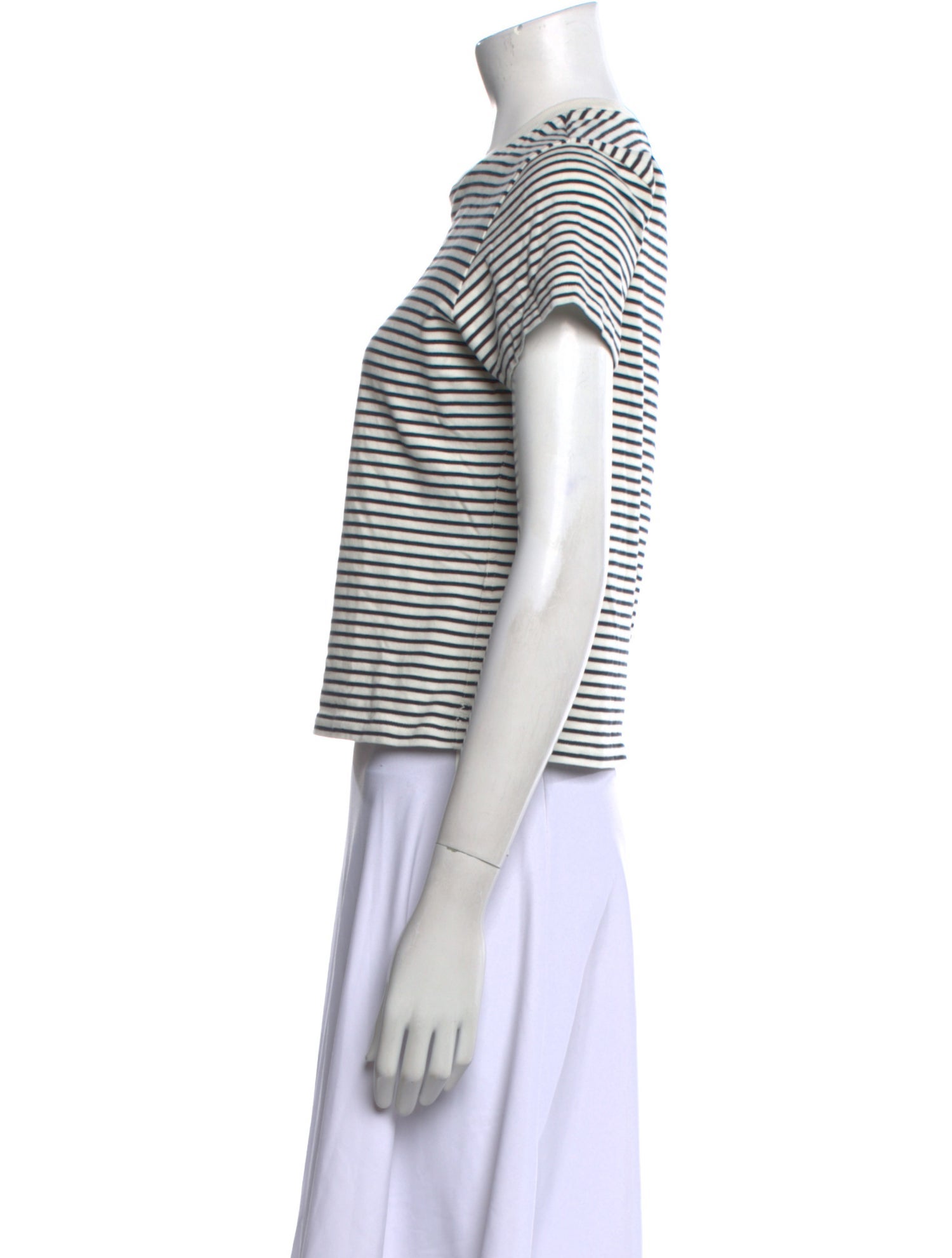 FRAME Striped Crew Neck T-Shirt