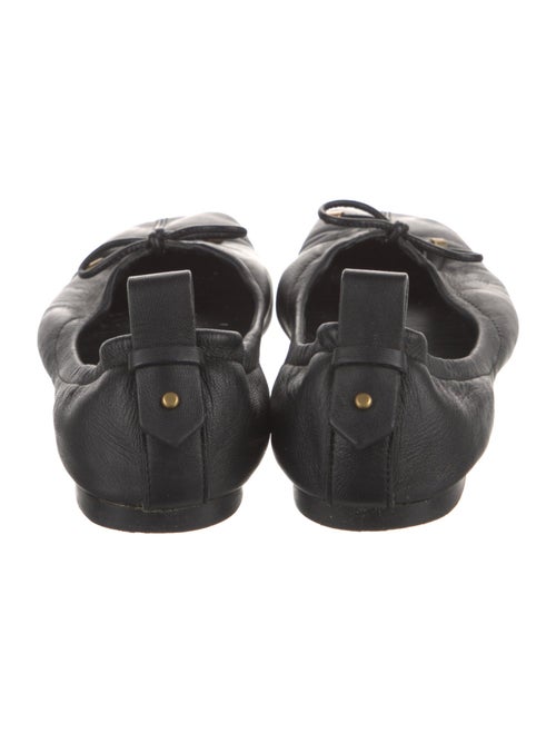 FRAME Leather Bow Accents Ballet Flats