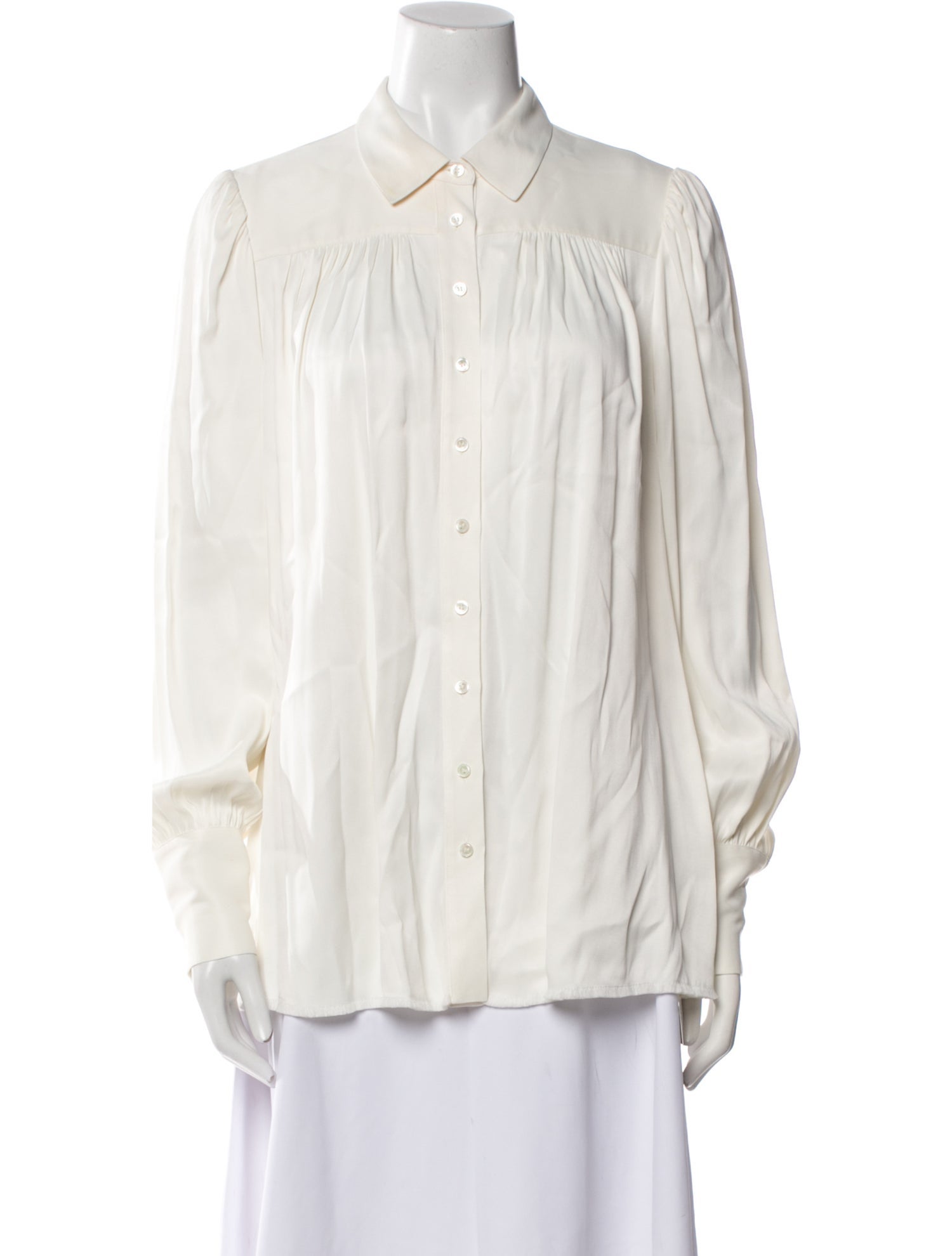 FRAME Long Sleeve Button-Up Top