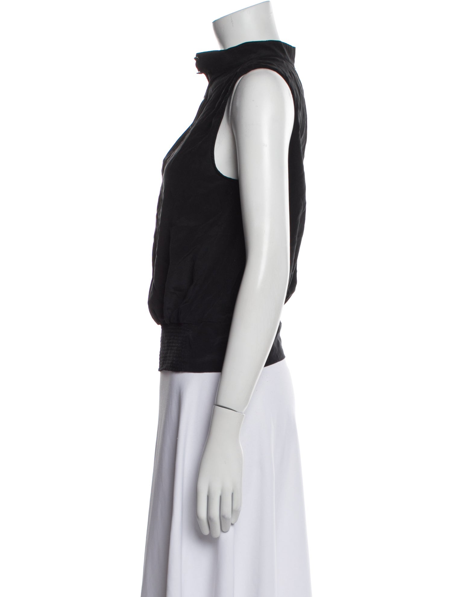 FRAME Silk Mock Neck Sweatshirt