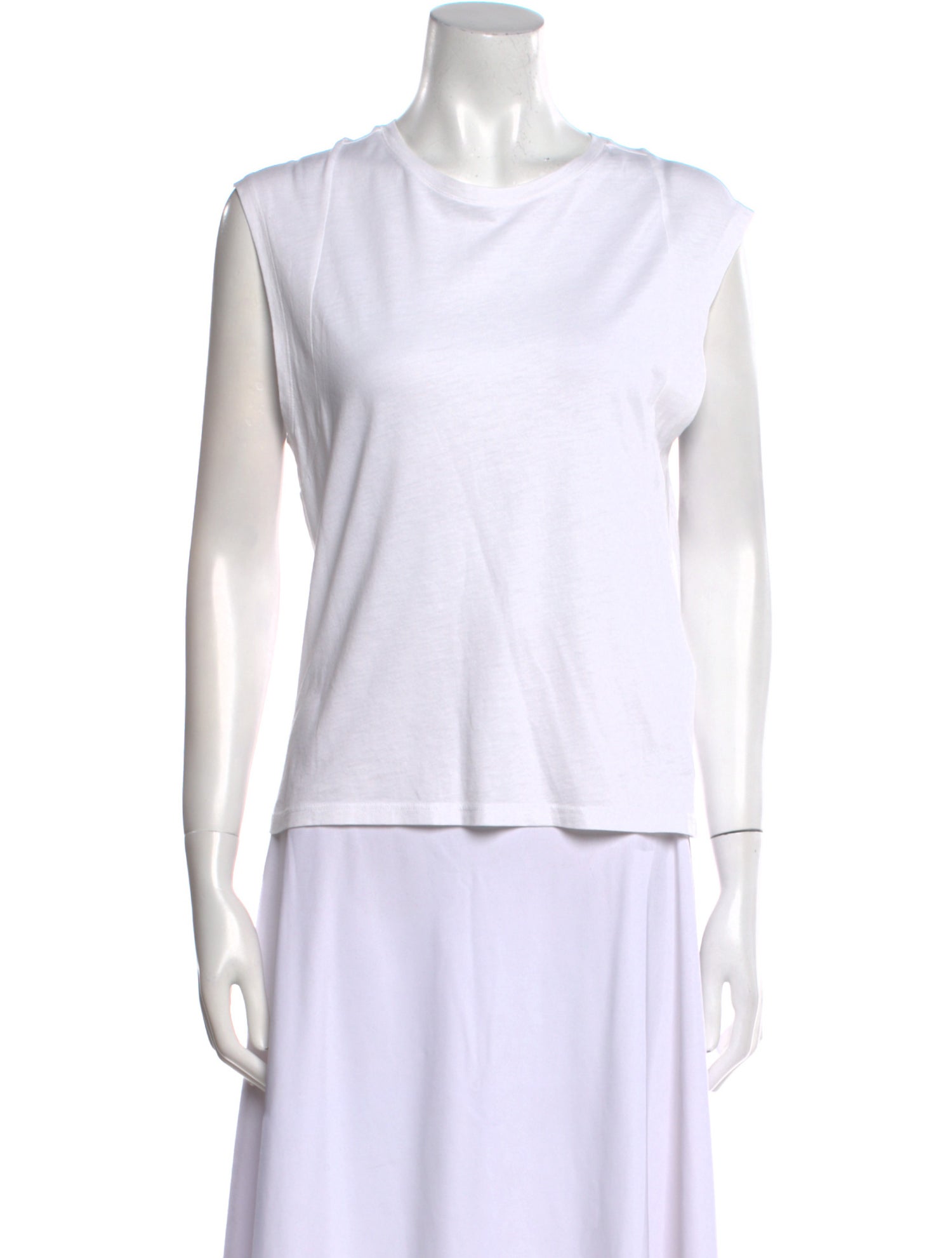 FRAME Bateau Neckline Sleeveless T-Shirt