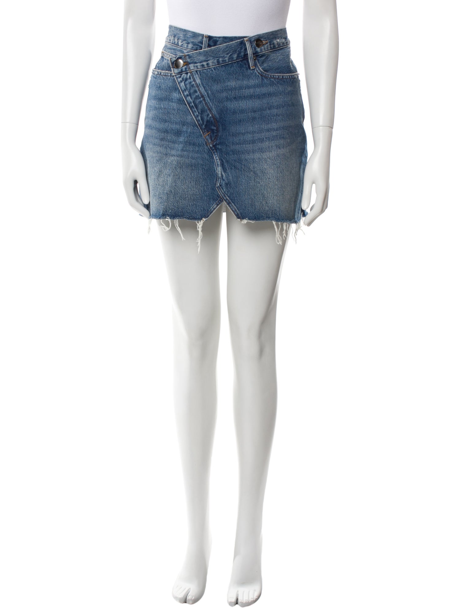 FRAME Distressed Accents Mini Skirt