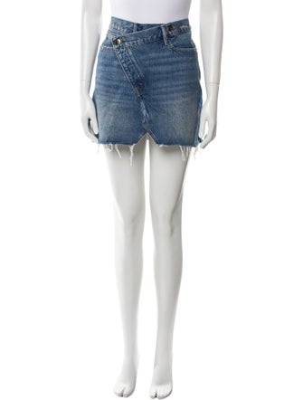 FRAME Distressed Accents Mini Skirt