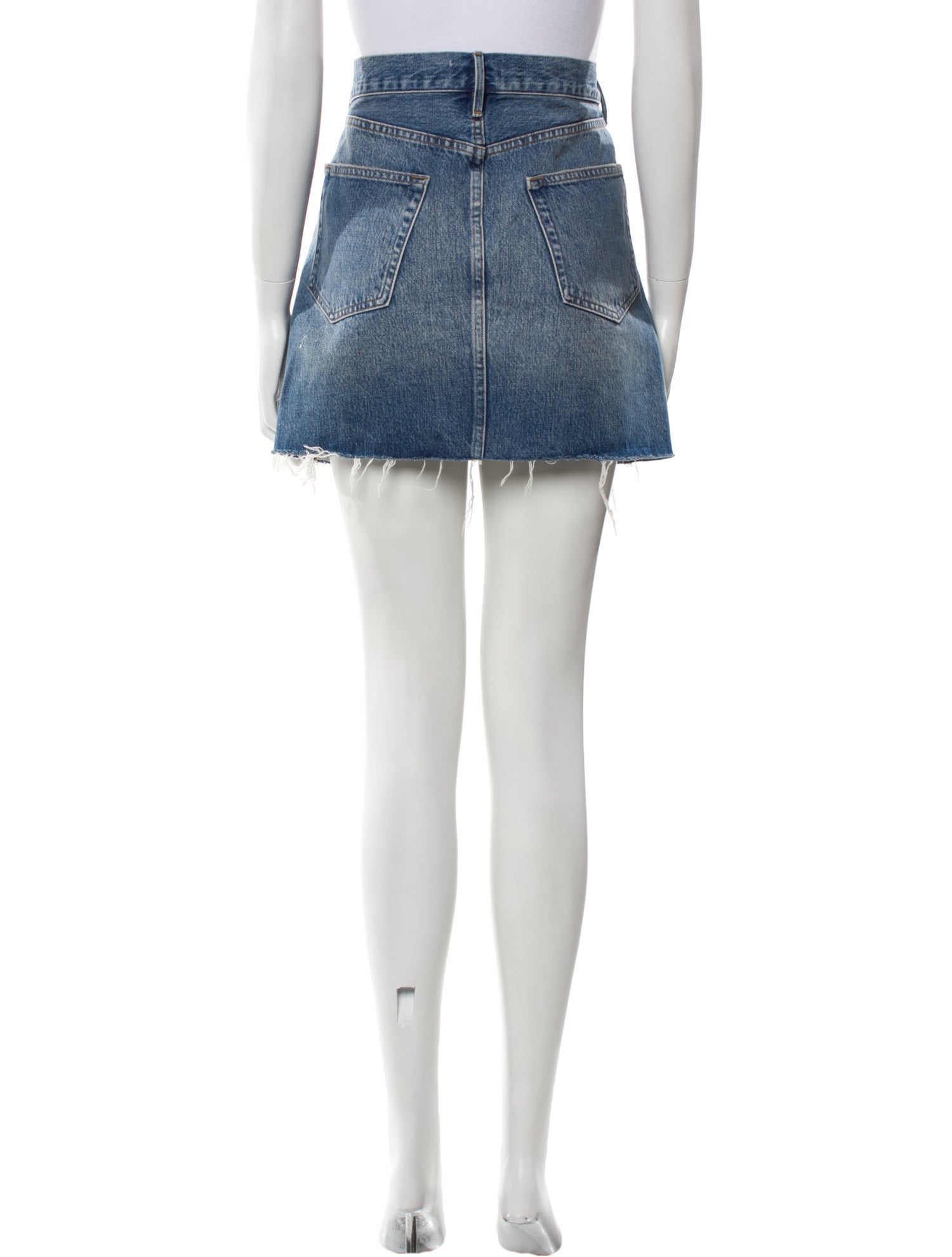 FRAME Distressed Accents Mini Skirt
