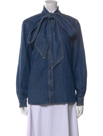 FRAME Mock Neck Long Sleeve Blouse