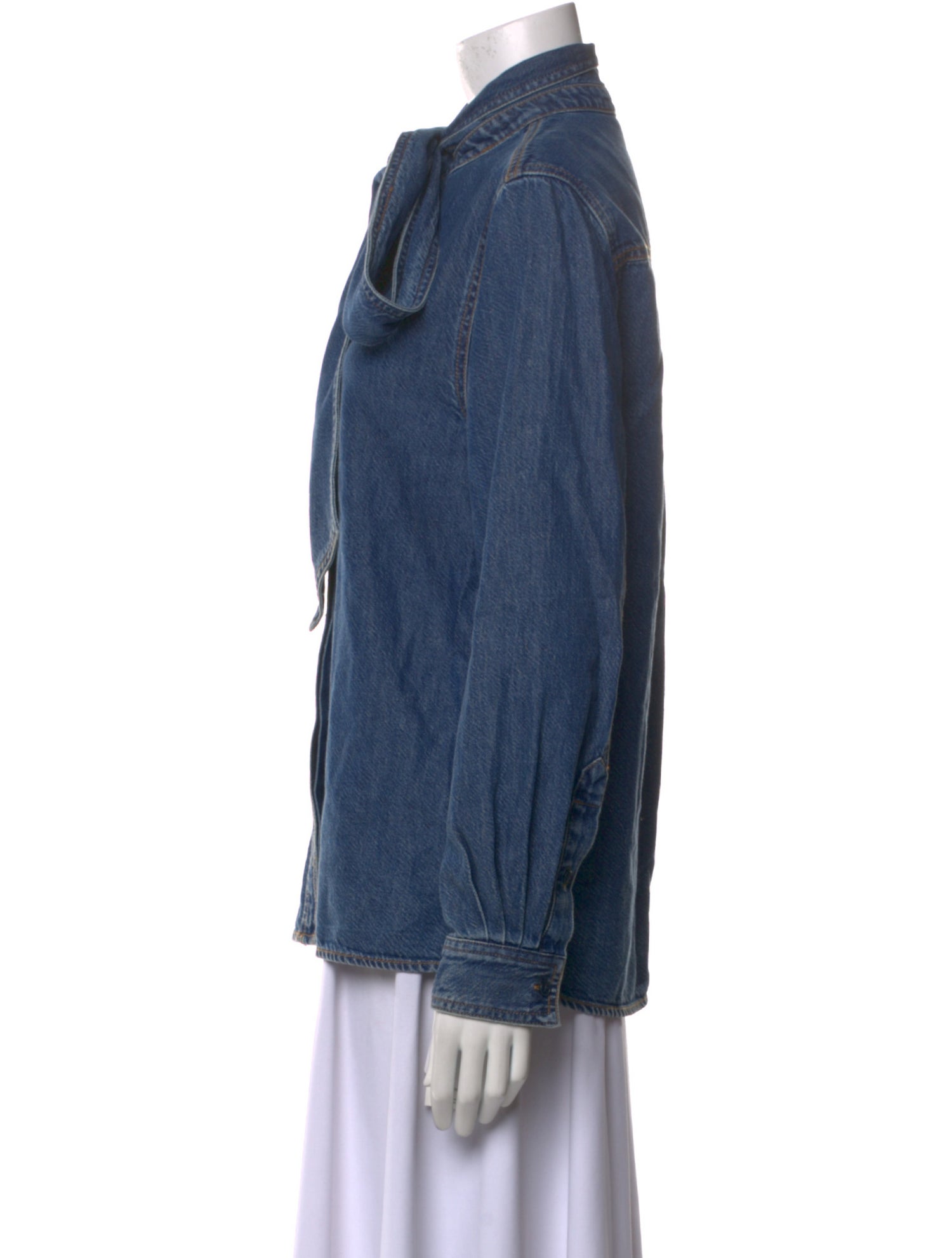 FRAME Mock Neck Long Sleeve Blouse