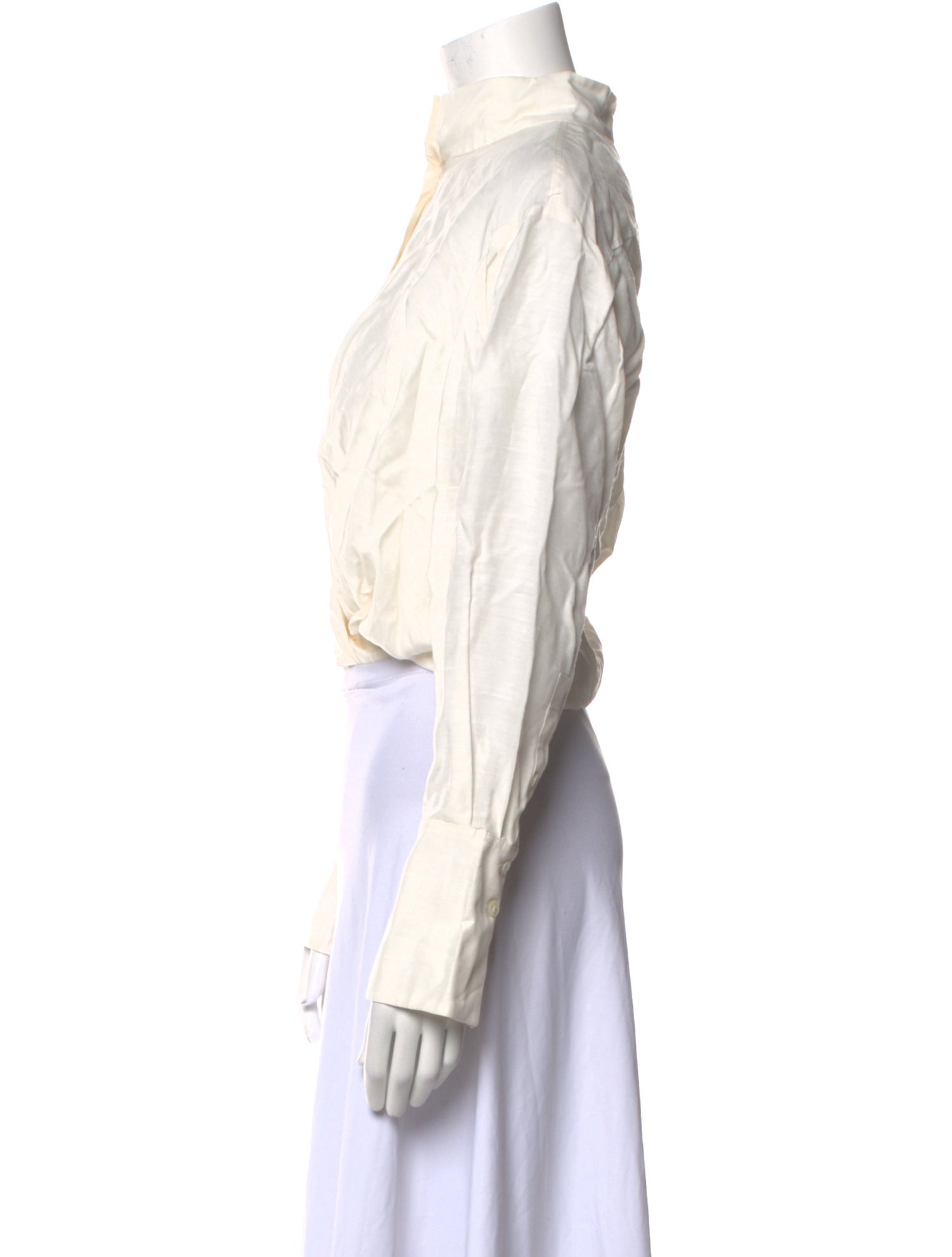 FRAME Mock Neck Long Sleeve Crop Top