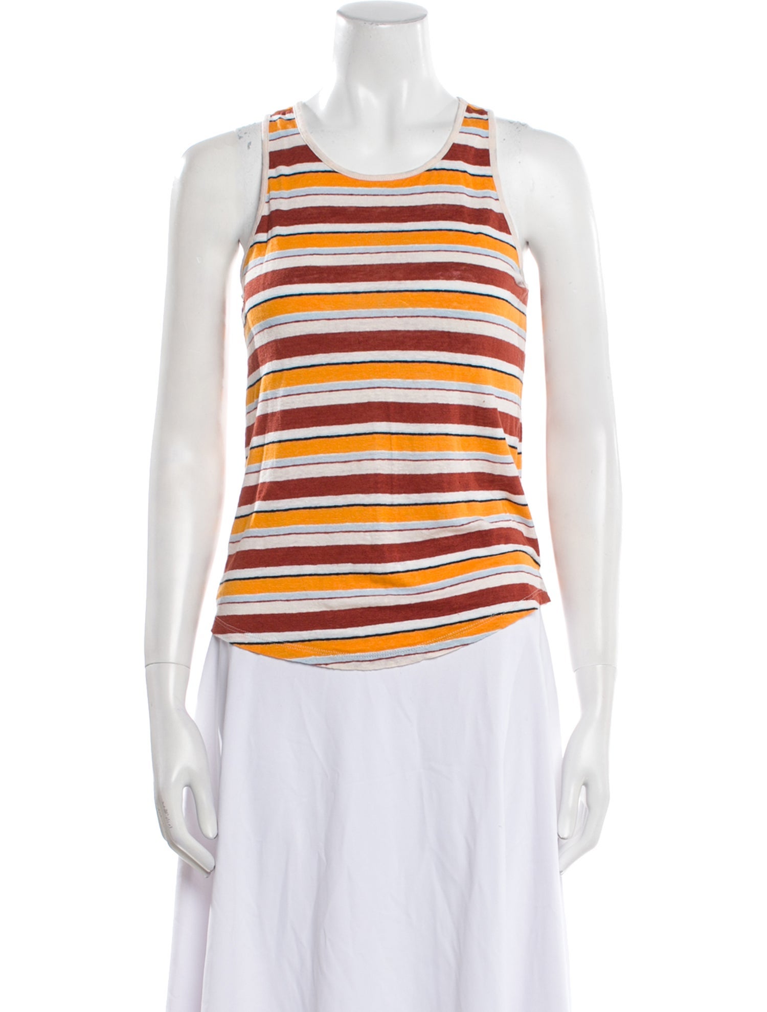 FRAME Linen Striped Top