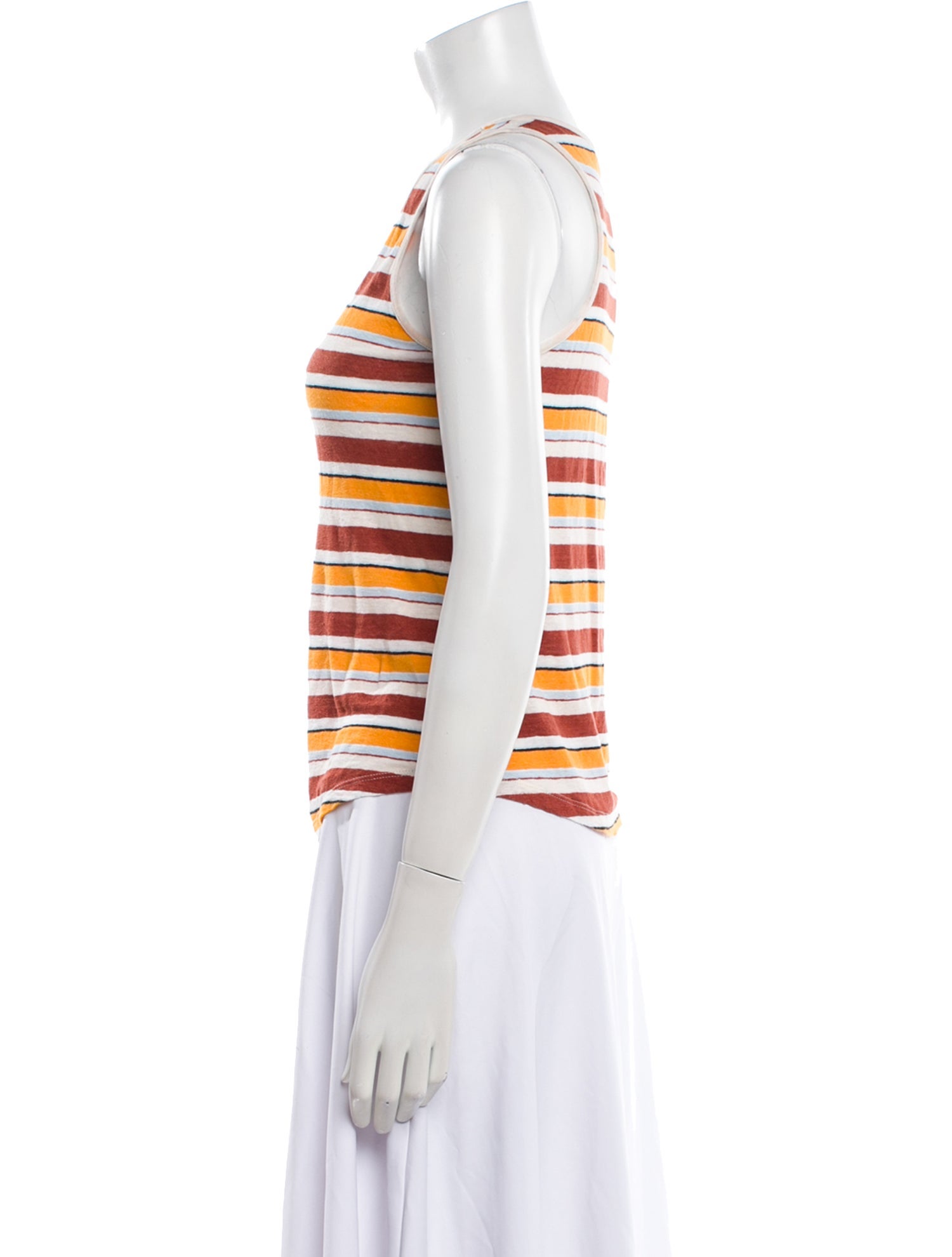 FRAME Linen Striped Top