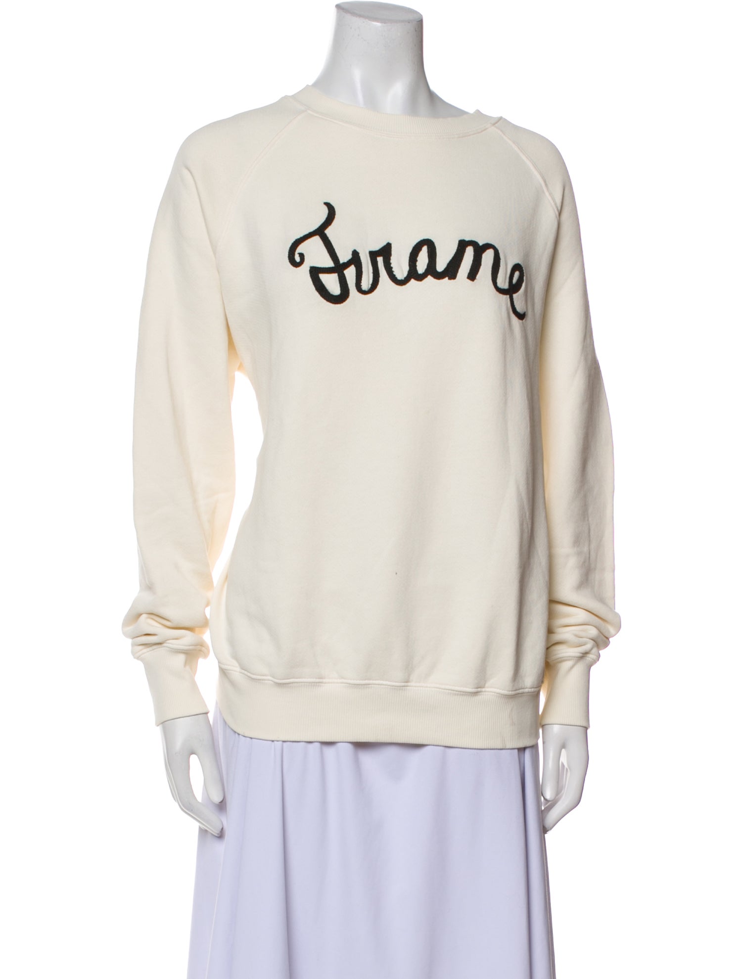 FRAME Graphic Print Crew Neck Sweatshirt