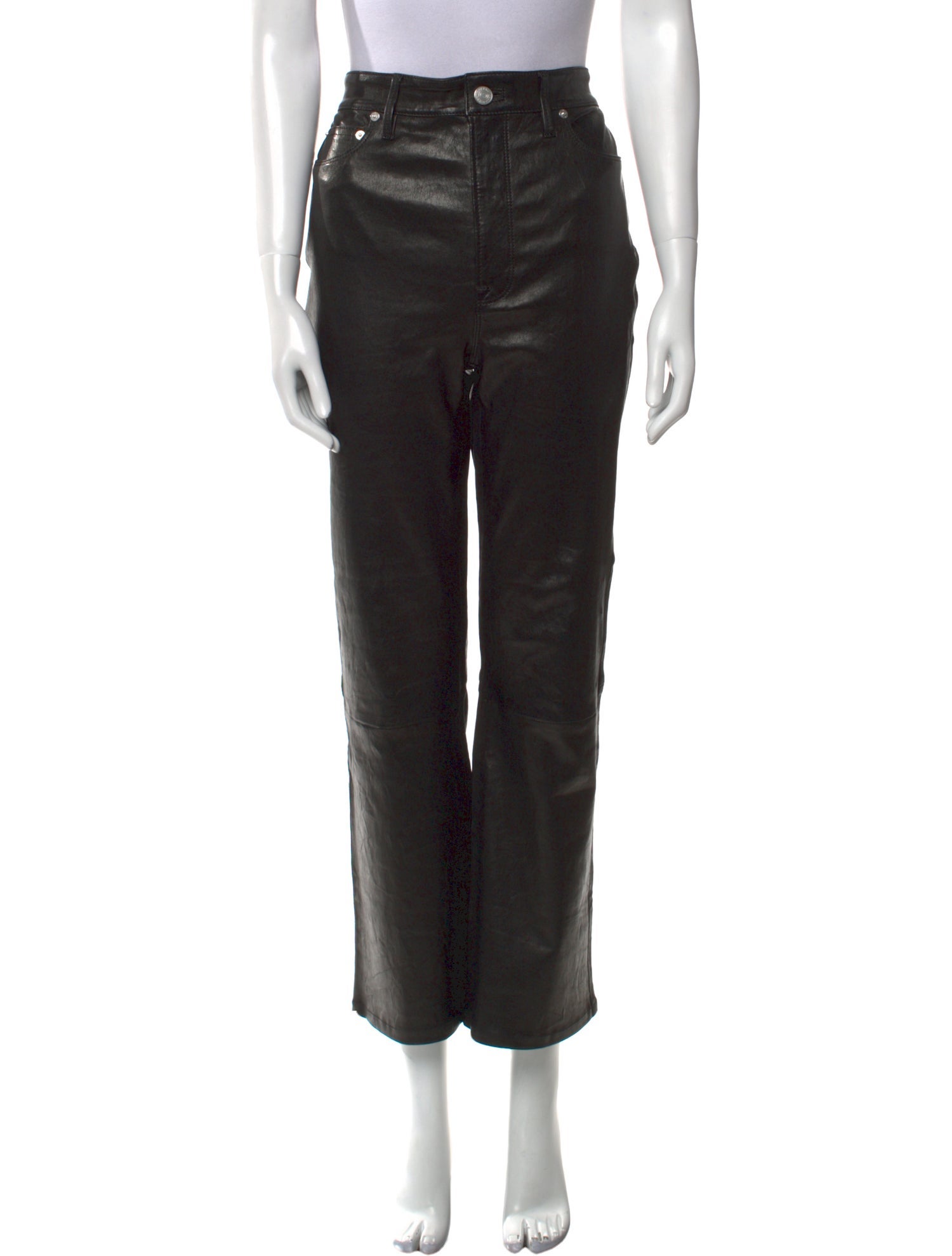 FRAME Leather Wide Leg Pants
