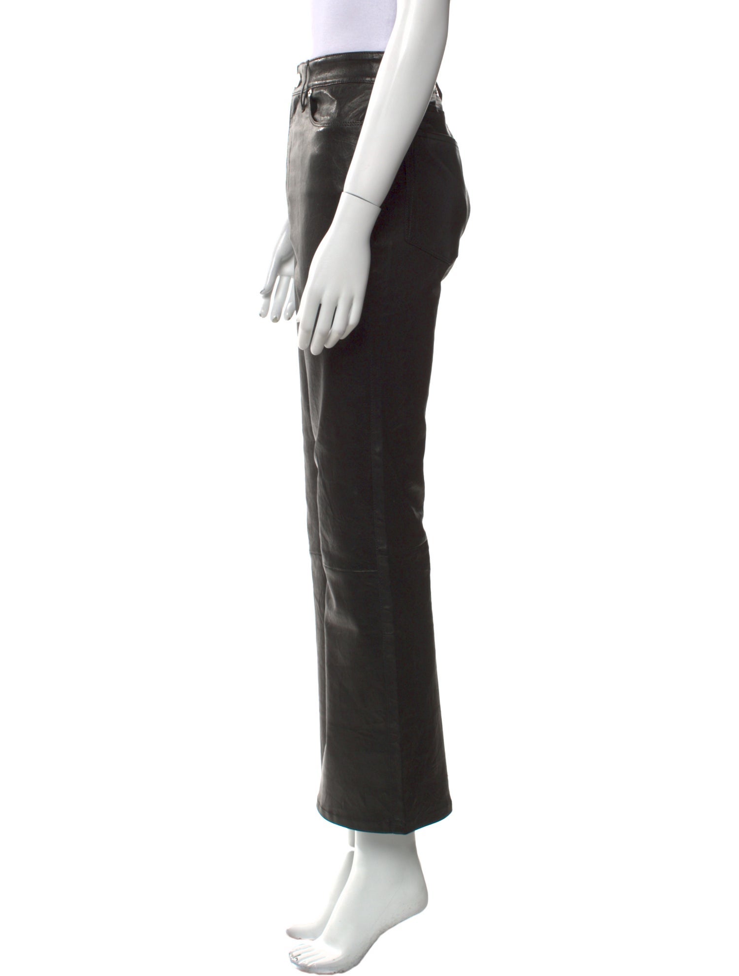 FRAME Leather Wide Leg Pants