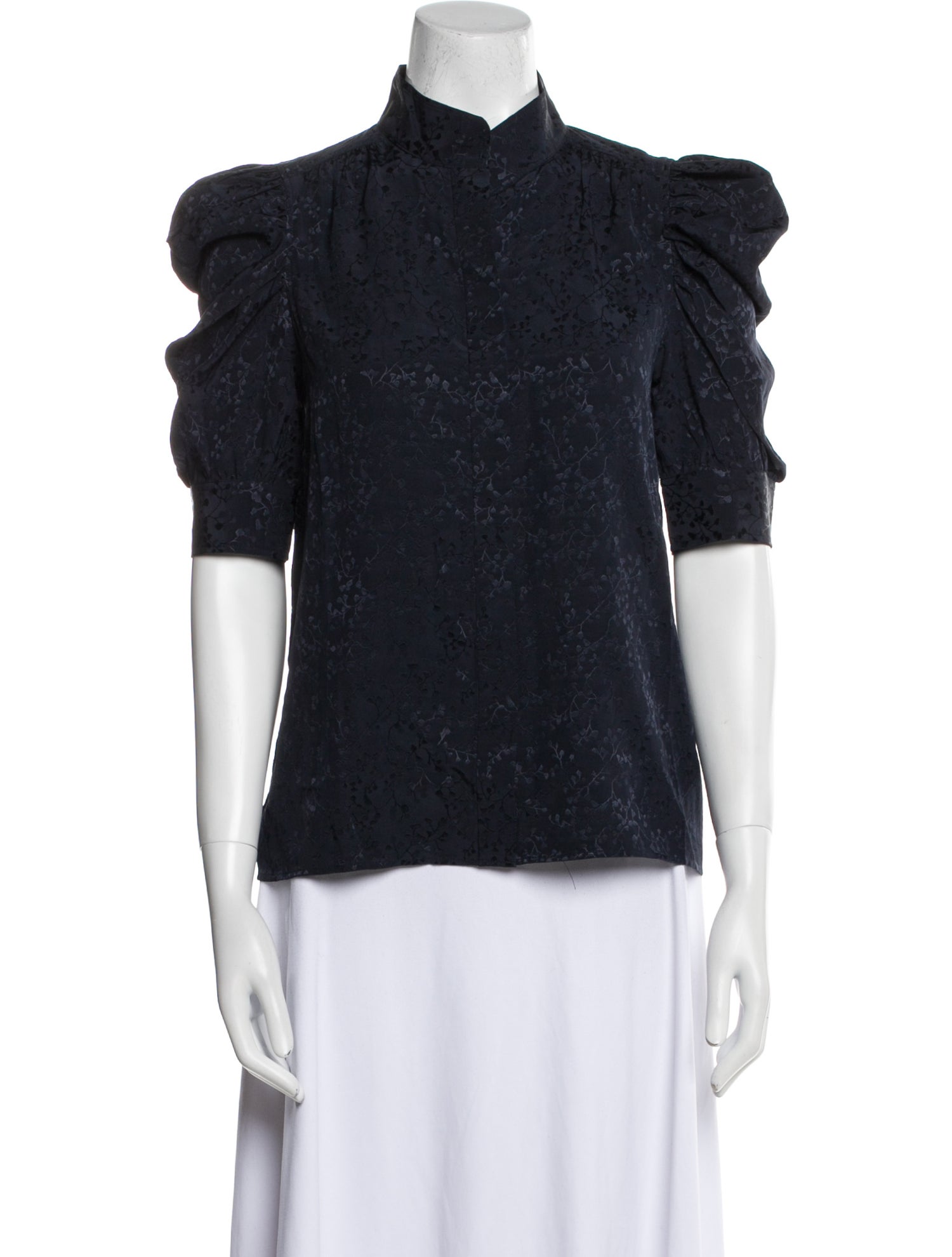 FRAME Silk Mock Neck Blouse w/ Tags