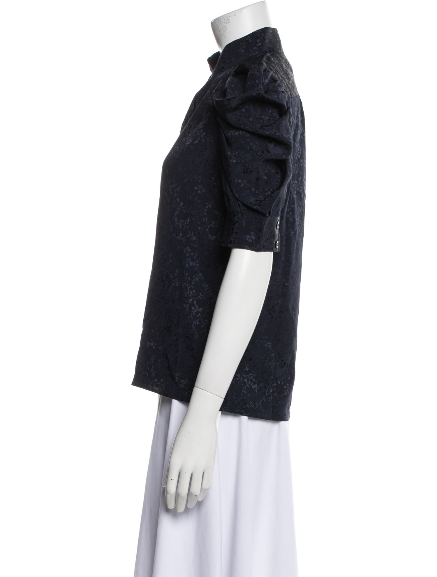 FRAME Silk Mock Neck Blouse w/ Tags