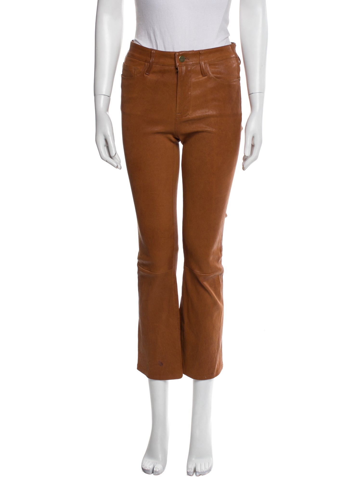 FRAME Lamb Leather Wide Leg Pants