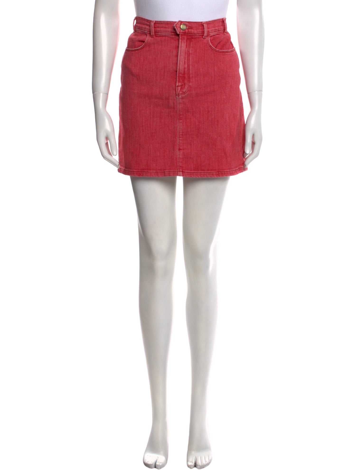 FRAME Raw-Edge Trim Mini Skirt