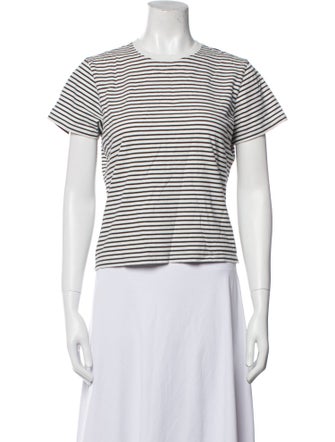 FRAME Striped Crew Neck T-Shirt