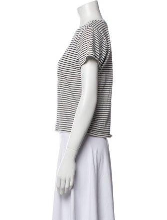 FRAME Striped Crew Neck T-Shirt