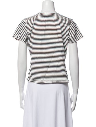 FRAME Striped Crew Neck T-Shirt
