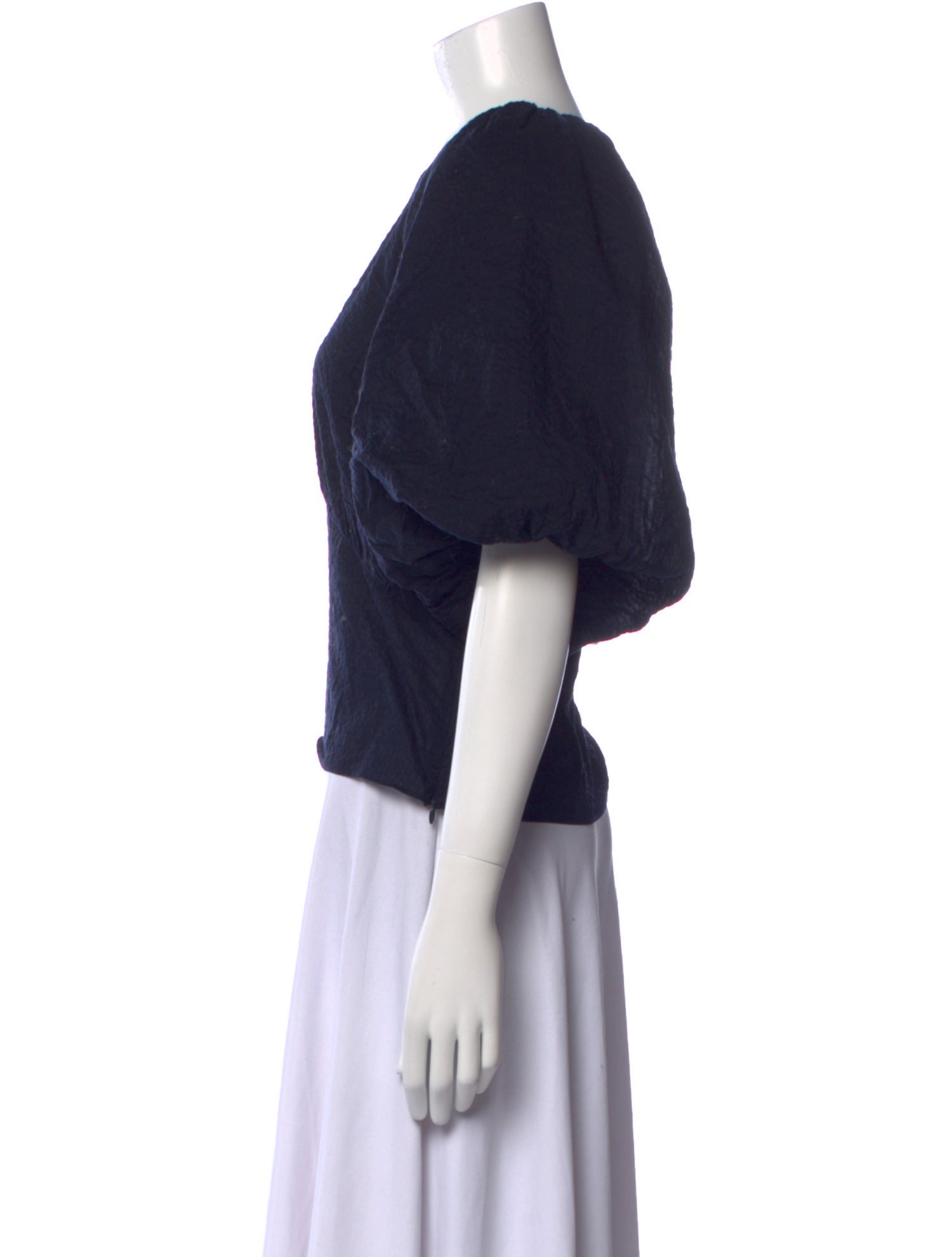 FRAME Bateau Neckline Short Sleeve Crop Top