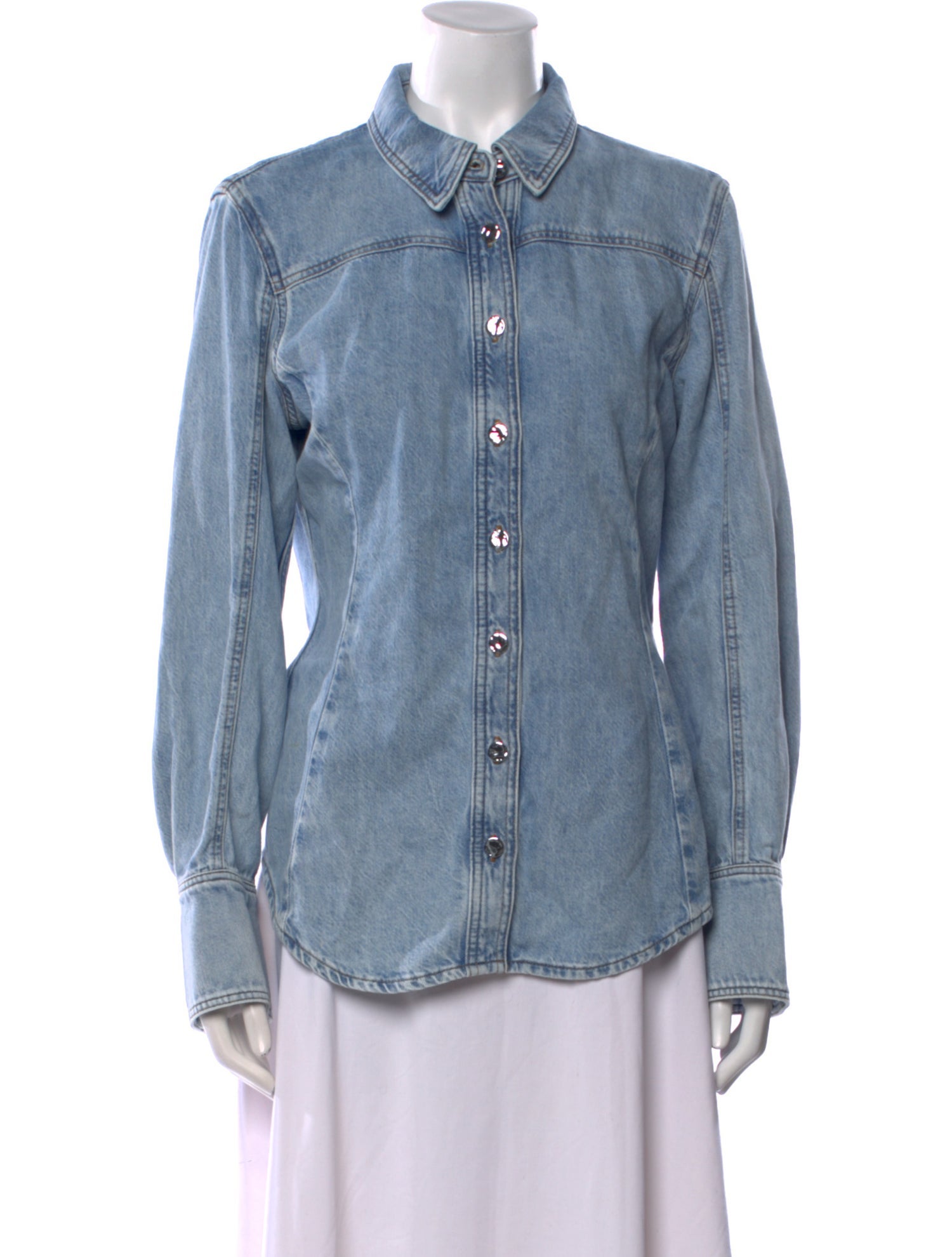 FRAME Long Sleeve Button-Up Top