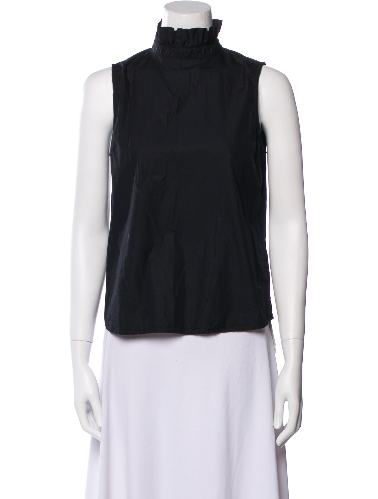 FRAME Mock Neck Sleeveless Top