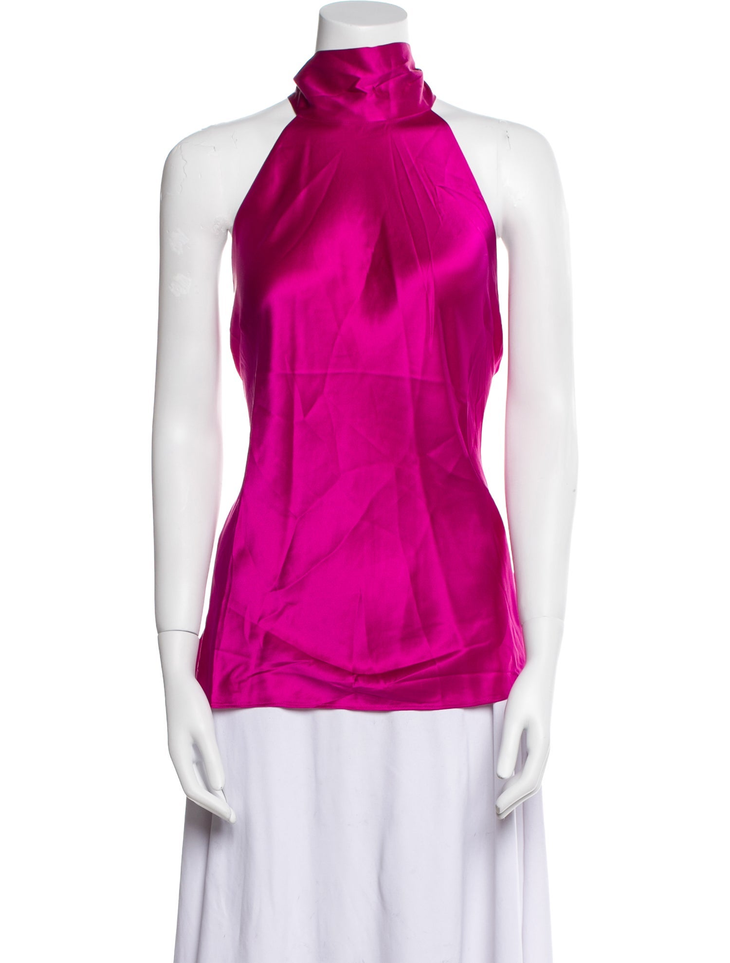 FRAME Silk Mock Neck Blouse