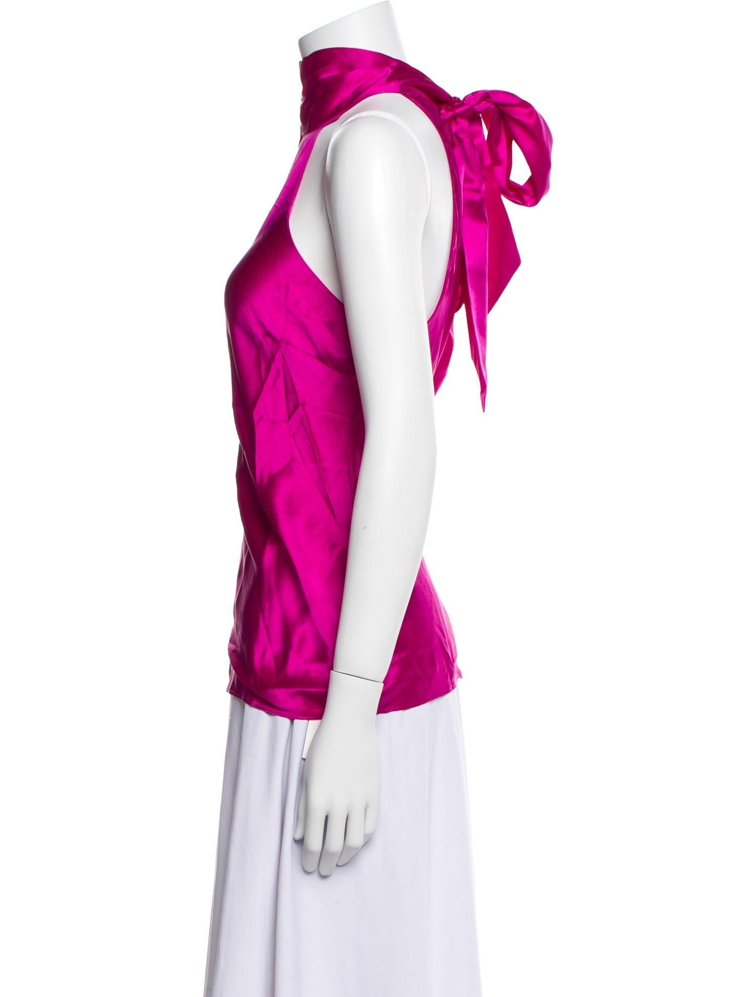 FRAME Silk Mock Neck Blouse