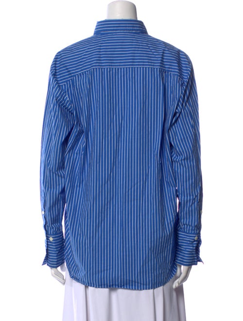 FRAME Striped Long Sleeve Button-Up Top