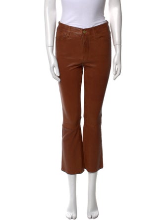 FRAME Leather Straight Leg Pants