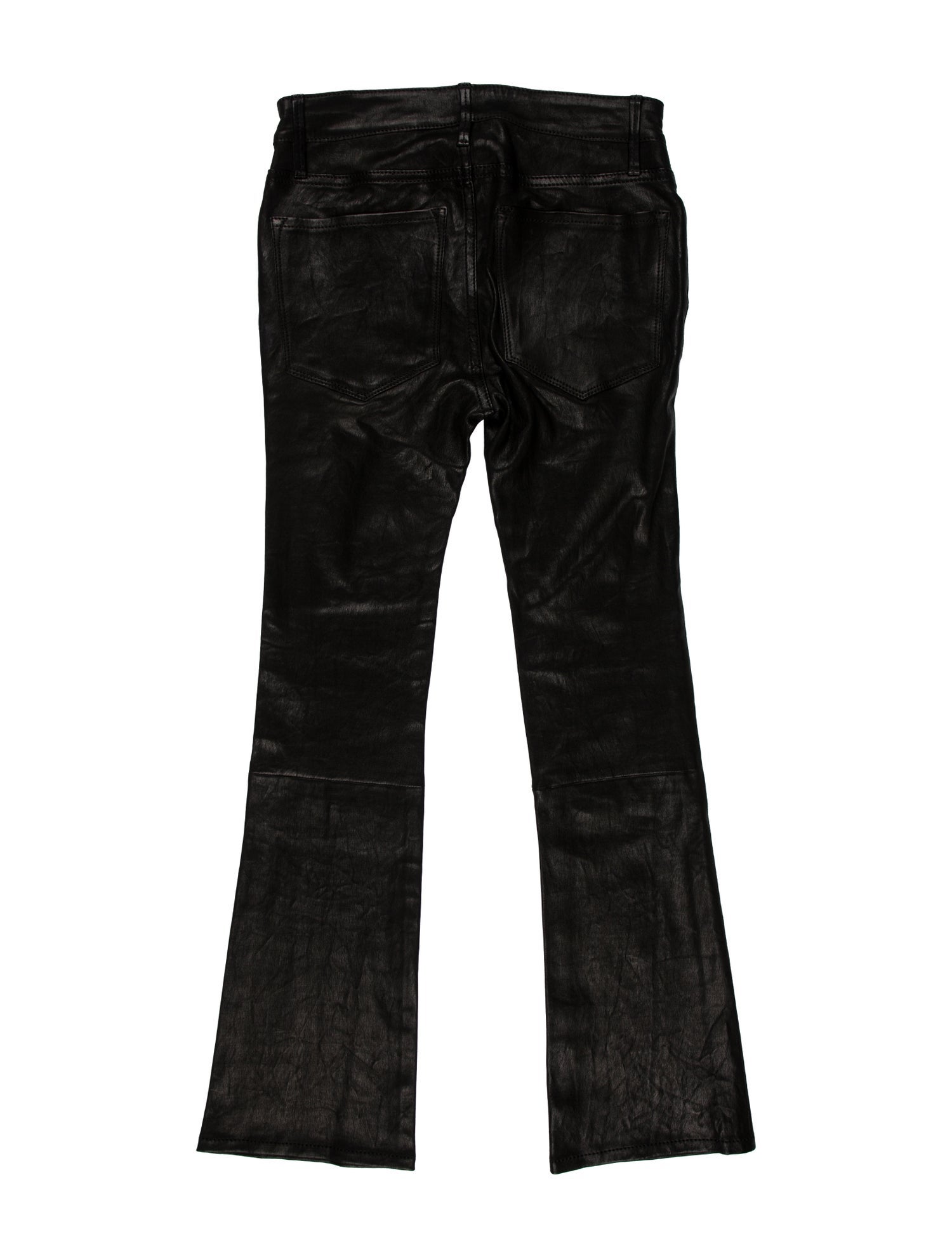 FRAME Lamb Leather Straight Leg Pants