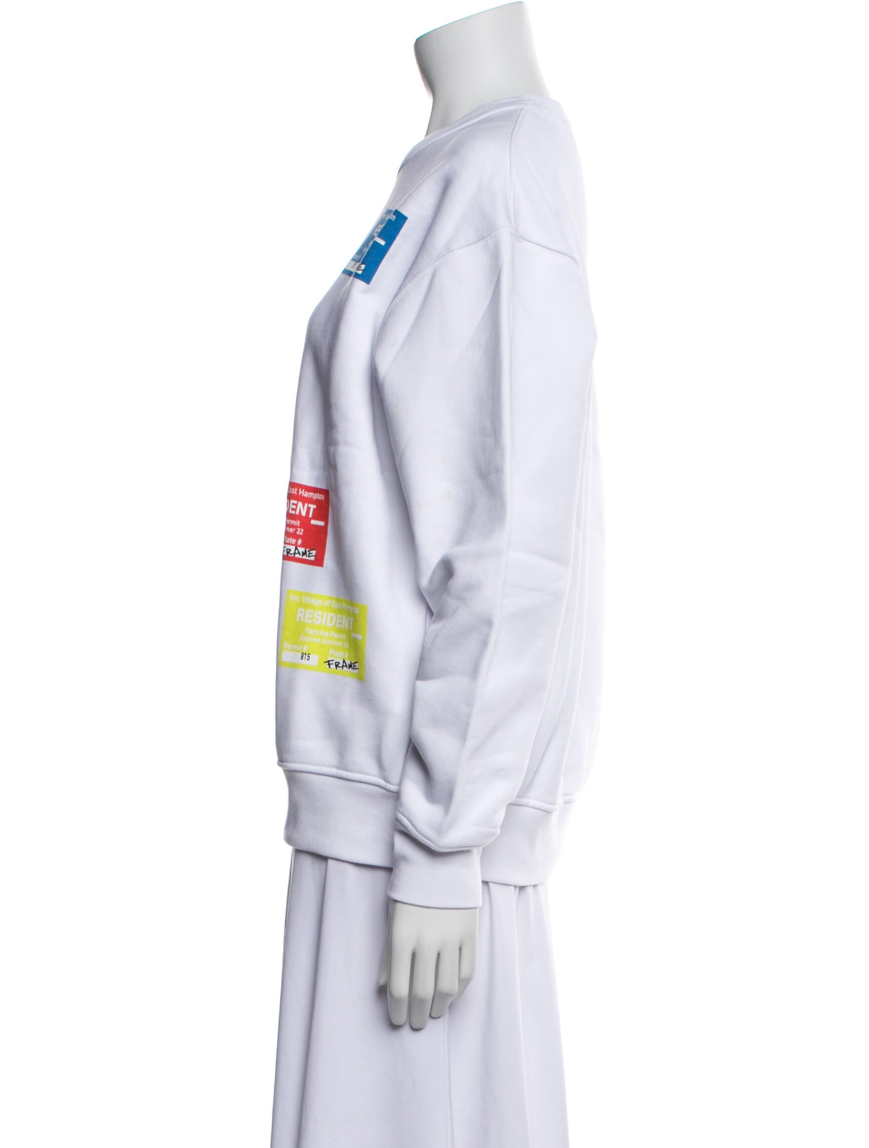 FRAME Graphic Print Crew Neck Sweatshirt w/ Tags