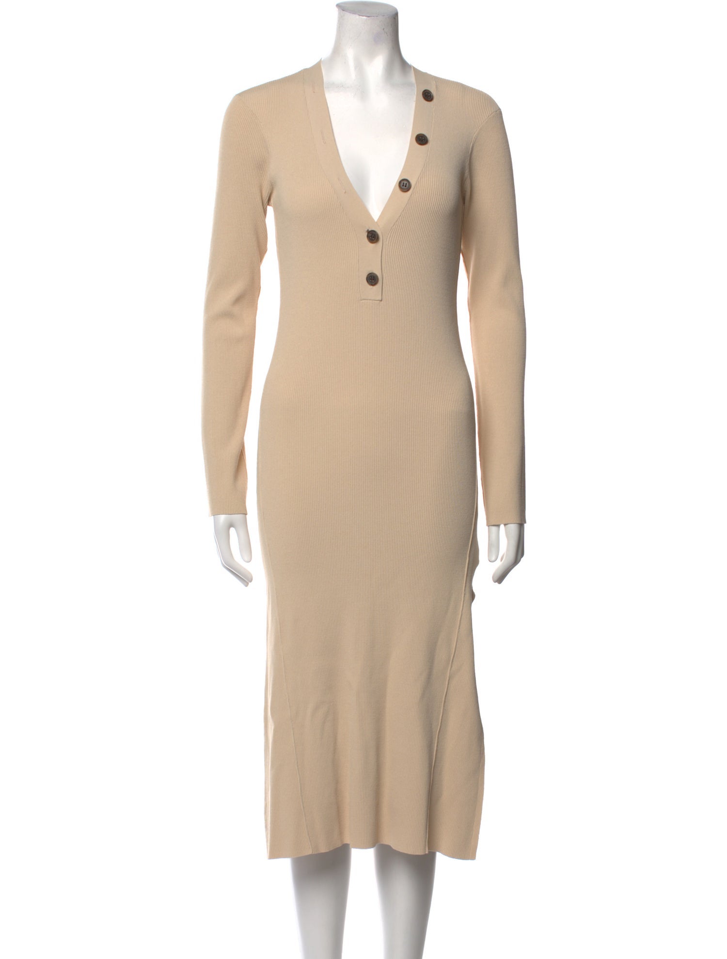 FRAME V-Neck Midi Length Dress