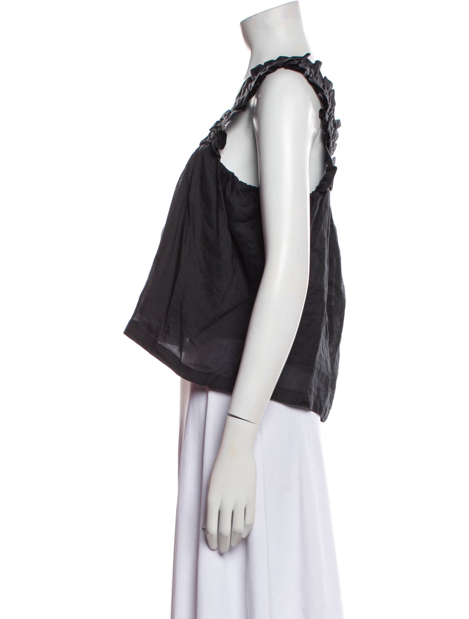 FRAME Square Neckline Sleeveless Crop Top