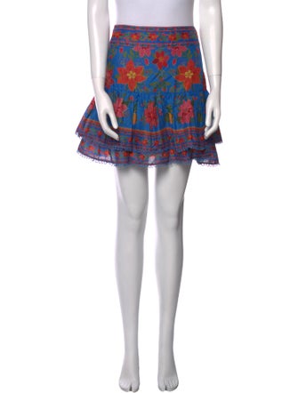 Farm Rio Floral Print Mini Skirt
