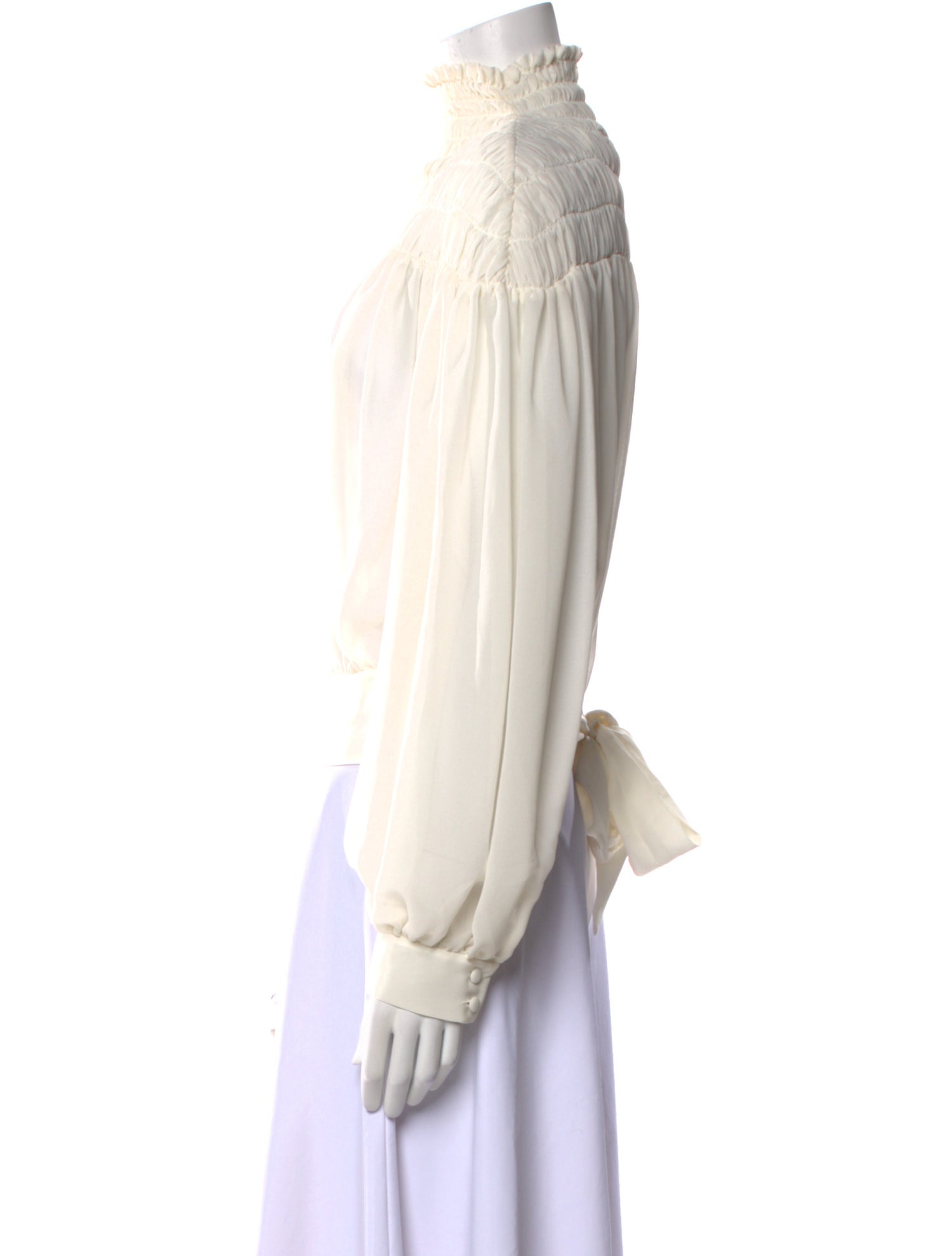 FRAME Turtleneck Long Sleeve Blouse