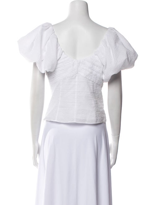 FRAME V-Neck Short Sleeve Crop Top