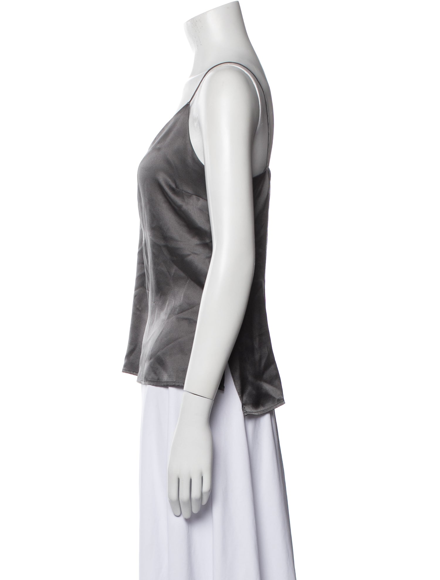 FRAME Silk Square Neckline Top