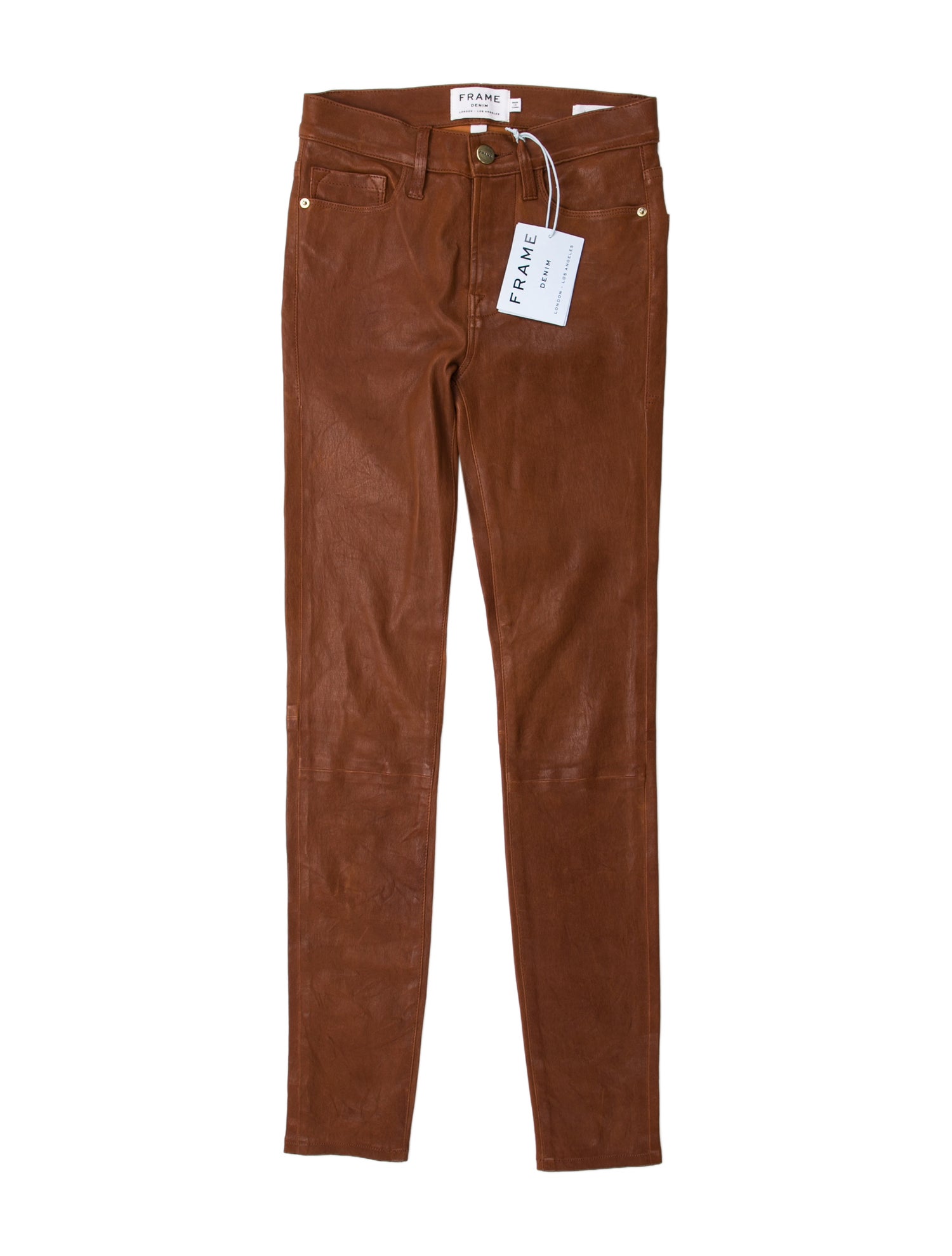 FRAME Lamb Leather Skinny Leg Pants w/ Tags