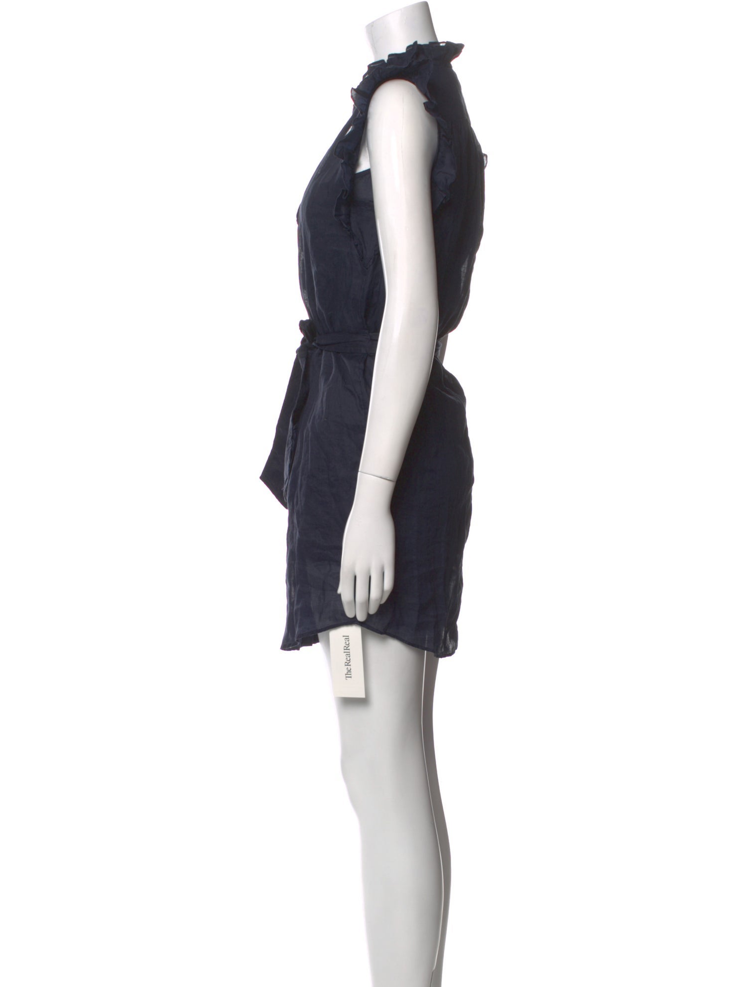 FRAME V-Neck Mini Dress