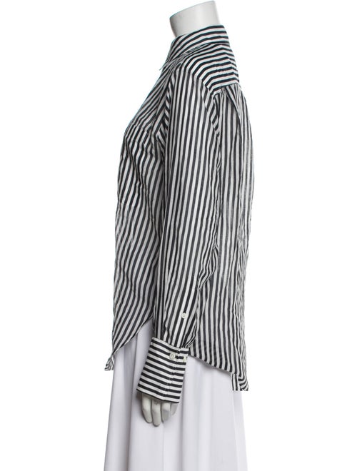 FRAME Striped Long Sleeve Button-Up Top