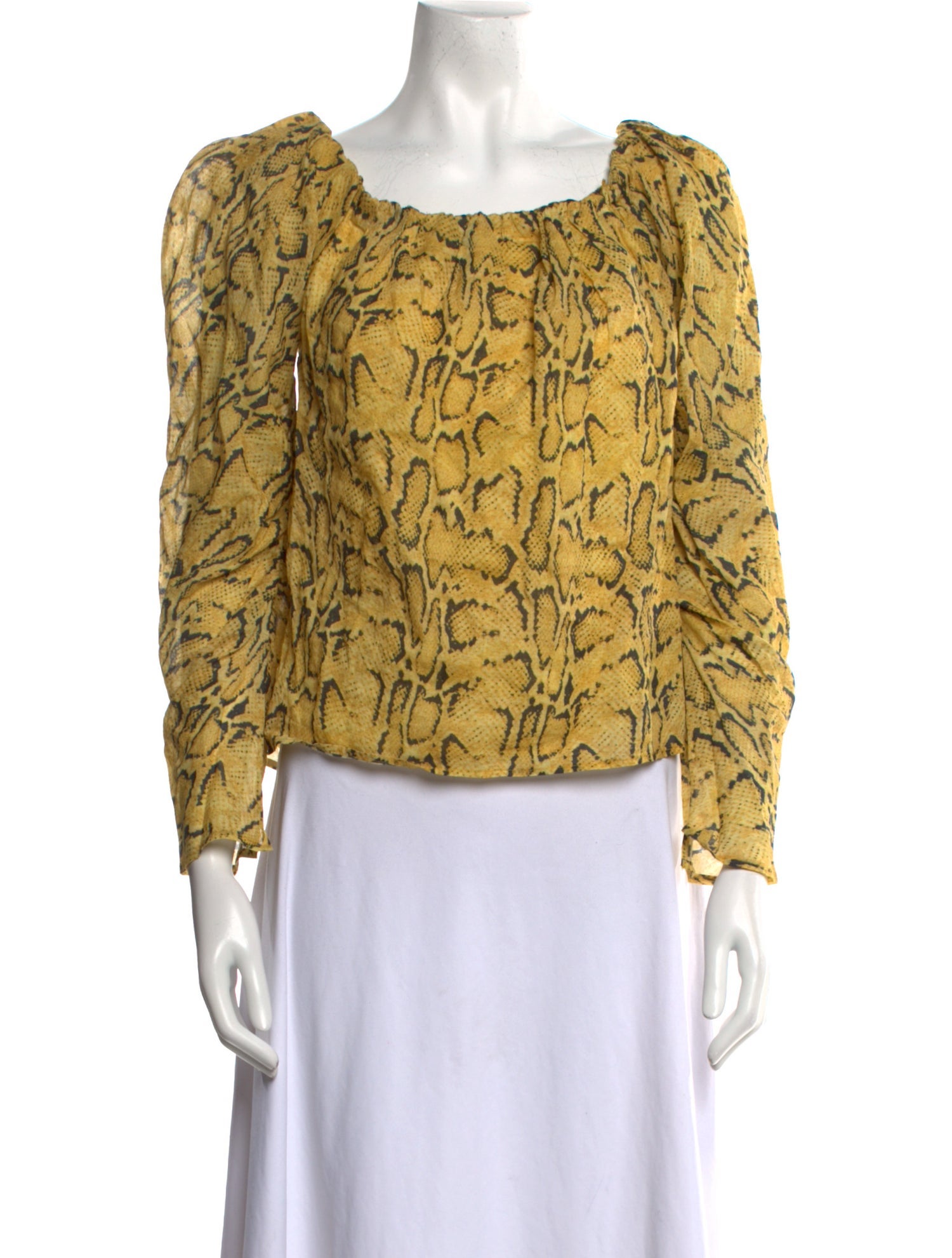 FRAME Floral Print Square Neckline Blouse w/ Tags