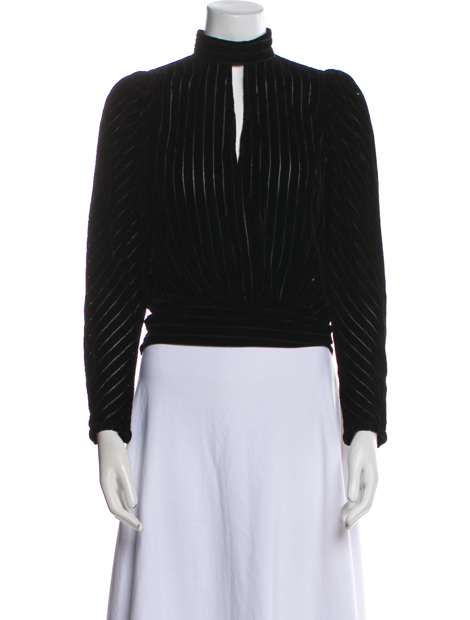 FRAME Mock Neck Long Sleeve Crop Top