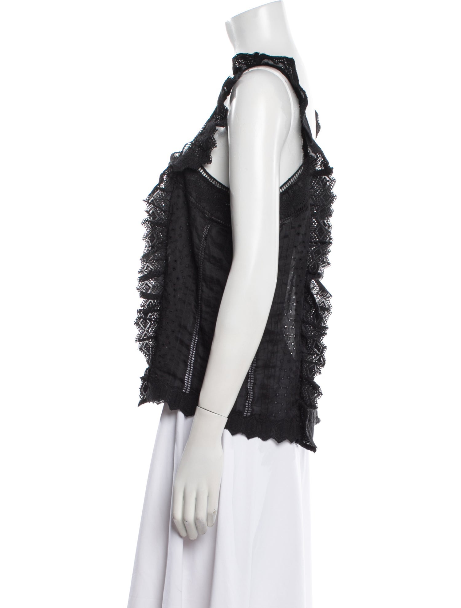 FRAME Square Neckline Sleeveless Top