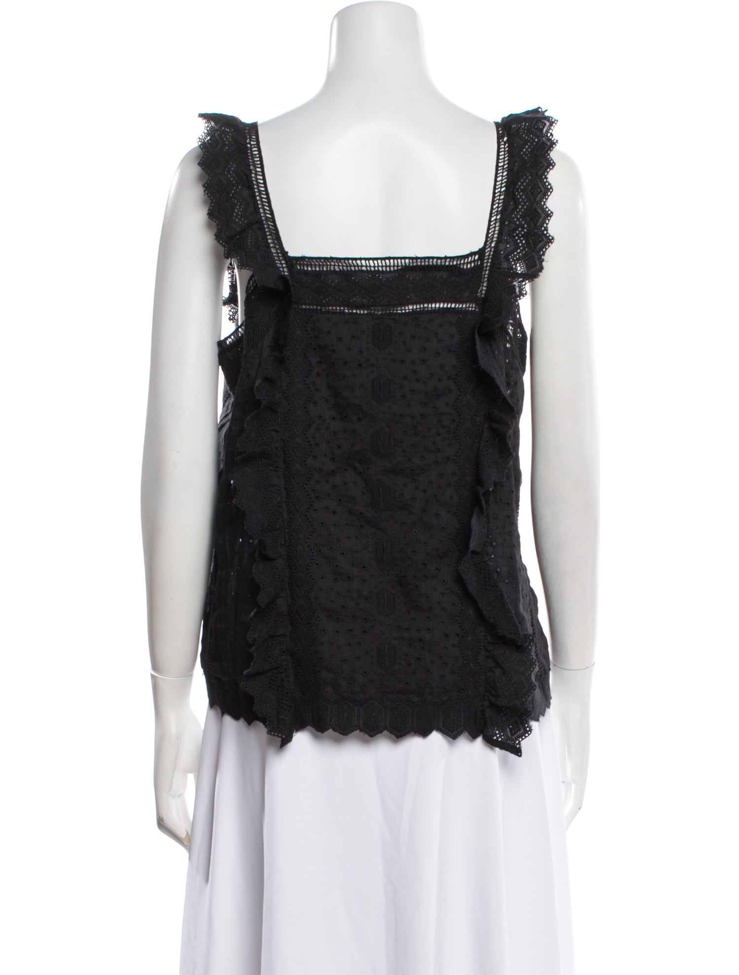 FRAME Square Neckline Sleeveless Top